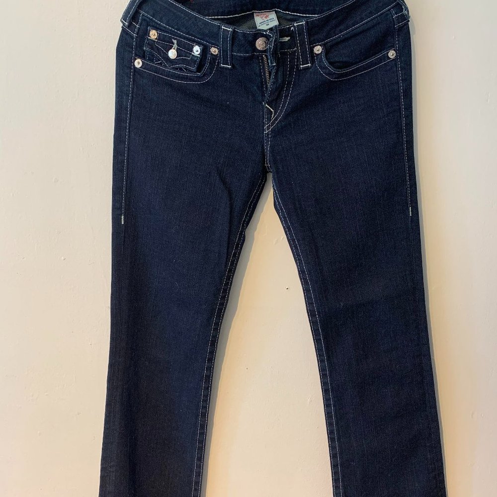 Dark denim True Religion jeans great condition